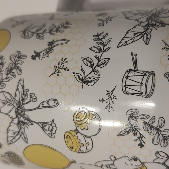 Winnie-the-Pooh With Honey Comb and Leaves Background 16oz Ceramic Mug - Picture 5 of 6